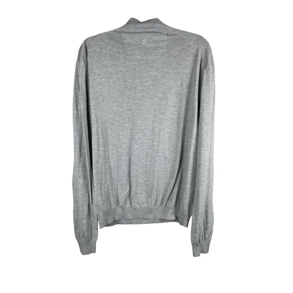 Johnnie O Sweater Mens Large Gray 1/4 Zip Pullover Cotton/Silk Athletic’s MLB - Picture 3 of 11